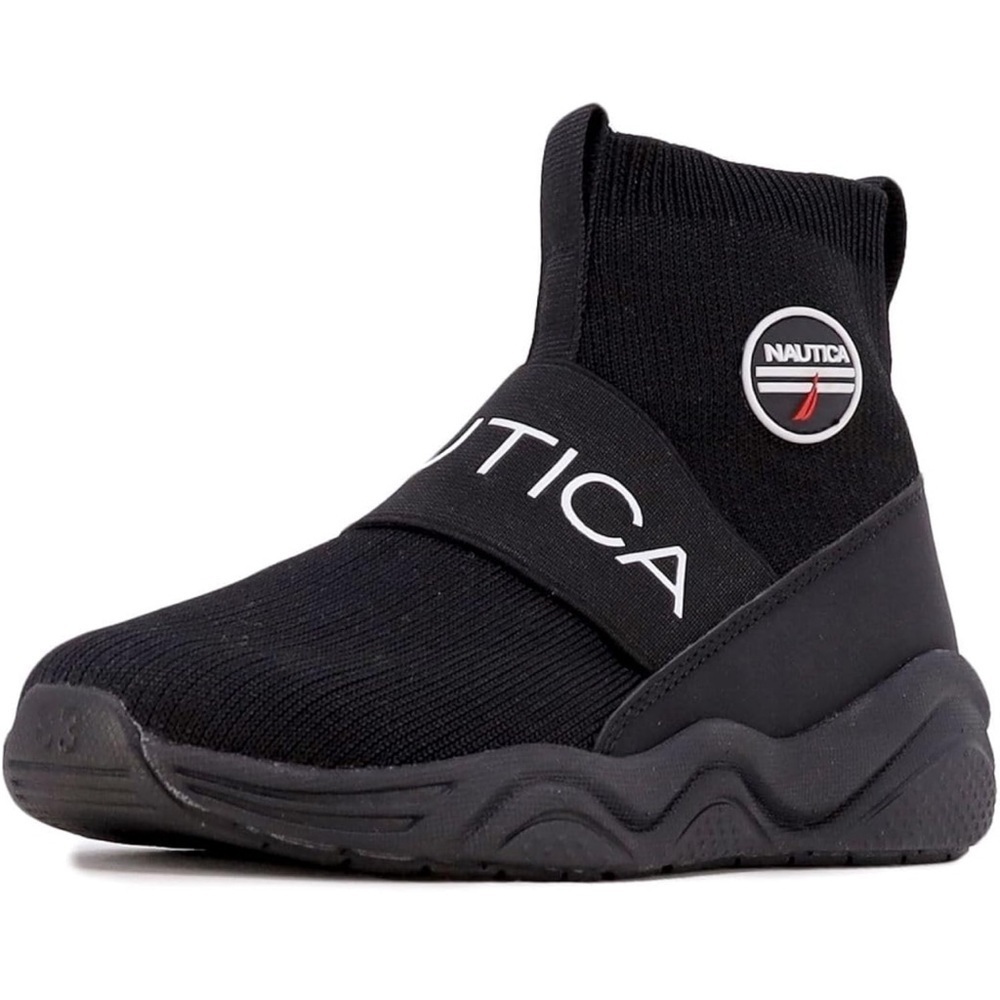 Nautica Unisex Kids Silas High-Top Sock Slip-On Sneaker big kids size US 4